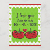 愛するおもしろいかわいい漫画のトマト ポストカード (正面)