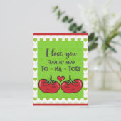 愛するおもしろいかわいい漫画のトマト ポストカード (スタンド正面)