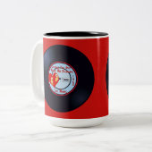 愛するおもしろいな歌のタイトルは私にバナナをしました ツートーンマグカップ (正面左)