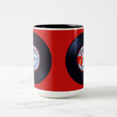 愛するおもしろいな歌のタイトルは私にバナナをしました ツートーンマグカップ (中央)