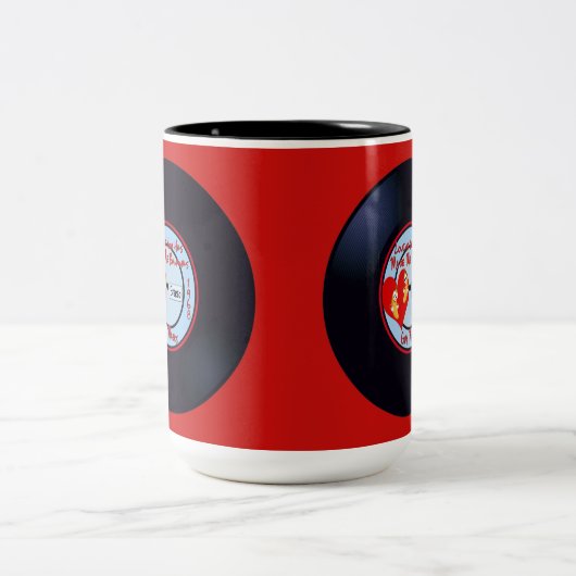 愛するおもしろいな歌のタイトルは私にバナナをしました ツートーンマグカップ (中央)