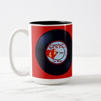 愛するおもしろいな歌のタイトルは私にバナナをしました ツートーンマグカップ