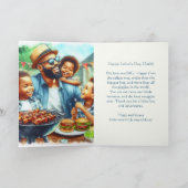 愛するお父さんへ ハッピー・ファザーズ・デー 折りたたみ式グリーティングカード カード (内部)