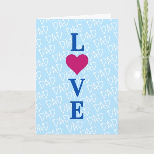 愛するお父さんへ 愛するパパへ 私たちはお父さんが大好きです カード (正面)