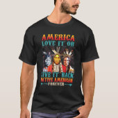 愛するか戻る与え先住民アメリカ永遠 Tシャツ (正面)