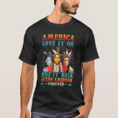 愛するか戻る与え先住民アメリカ永遠 Tシャツ (正面)