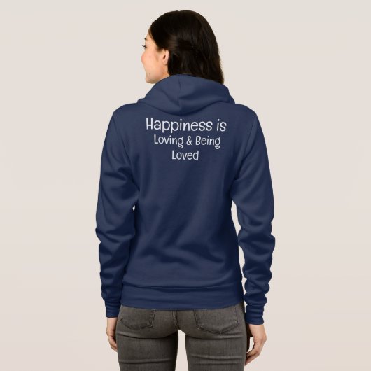 愛することと愛されることが幸せ Tシャツ (裏面フル)