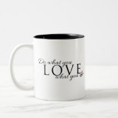 愛することに情熱を　インスピレーション ツートーンマグカップ (左)