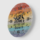 愛することはできな買いが、助けることもできる ラージ壁時計 (傾斜)