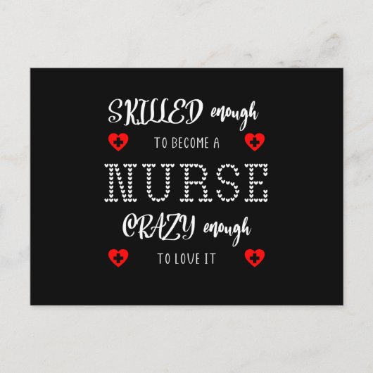 愛するに十分なナース熱狂するになるほど熟練している ポストカード (正面)