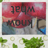 「愛するものを知っている」 - Appleをテーマにしたデザイン キッチンタオル (折り畳み)