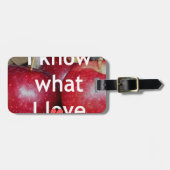 「愛するものを知っている」 - Appleをテーマにしたデザイン ラゲッジタグ (正面横)