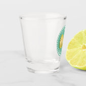 愛するアボカドおもしろいカップル記念日 ショットグラス (左)