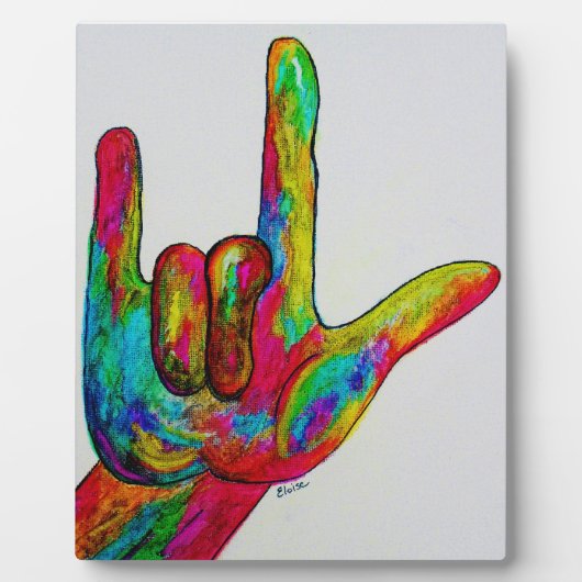 愛するアメリカの手話 フォトプラーク (正面)