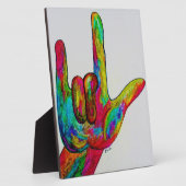 愛するアメリカの手話 フォトプラーク (側面)