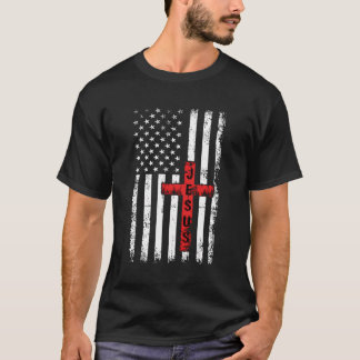 愛するアメリカ人イエス・キリスト教の信仰信者 Tシャツ
