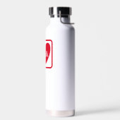 愛するアメリカ愛国的赤白青シンプルハート ウォーターボトル (左面)