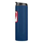 愛するアメリカ愛国的赤白青シンプルハート タンブラー (回転右)