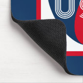 愛するアメリカ愛国的赤白青シンプルハート マウスパッド (コーナー)