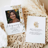 愛するエレガント思い出の葬儀フローラ写真 招待状