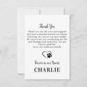 愛するエレガント犬のペット記念写真 サンキューカード (裏面)