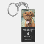 愛するエレガント記憶でペットの損失写真 キーホルダー (正面左)