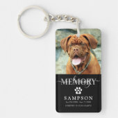 愛するエレガント記憶でペットの損失写真 キーホルダー (正面)