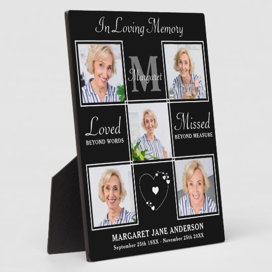 愛するエレガント記憶で5フォトコラージュ記念碑 フォトプラーク (側面)
