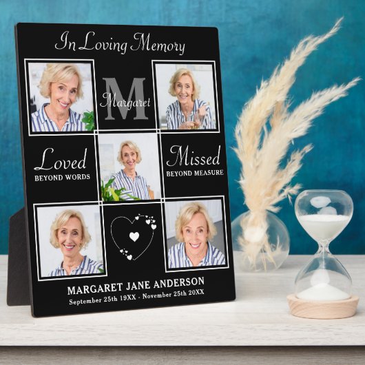 愛するエレガント記憶で5フォトコラージュ記念碑 フォトプラーク (側面)