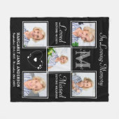 愛するエレガント記憶で5フォトコラージュ記念碑 フリースブランケット (正面(横))