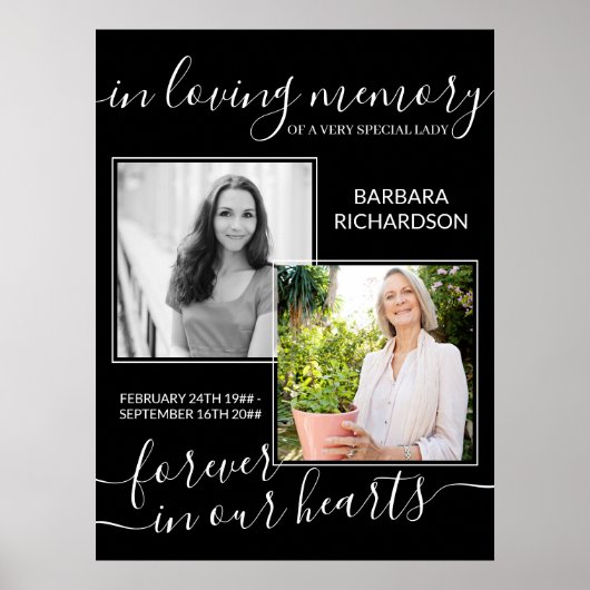 愛するエレガント記憶のスクリプト2写真の葬儀 ポスター (正面)