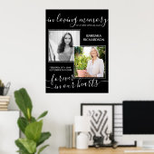 愛するエレガント記憶のスクリプト2写真の葬儀 ポスター (ホームオフィス)