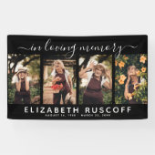 愛するエレガント記憶のメモリアル4写真コラージュ 横断幕 (横)