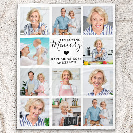 愛するエレガント記憶の中で写真コラージュ記念碑 フリースブランケット