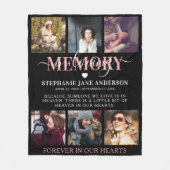 愛するエレガント記憶の中で写真コラージュ記念碑 フリースブランケット (正面)