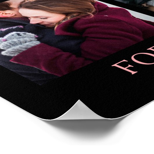 愛するエレガント記憶の中で写真コラージュ記念碑 ポスター (角)