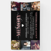 愛するエレガント記憶の中で写真コラージュ記念碑 横断幕 (縦)