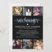 愛するエレガント記憶の写真コラージュ記念Th サンキューカード (正面)