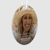愛するエレガント記憶の記念献上品の写真 オーナメント (正面)