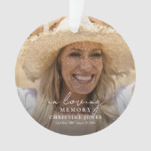 愛するエレガント記憶の記念献上品の写真 オーナメント (正面)
