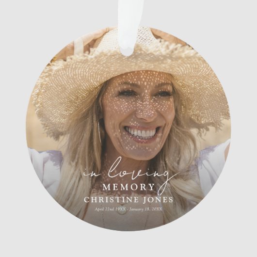 愛するエレガント記憶の記念献上品の写真 オーナメント (正面)