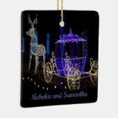 愛するオーナメント彼の名前の馬の鹿キャリッジ セラミックオーナメント (右)