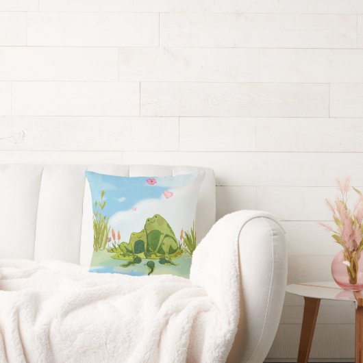 愛するカエルの家族 クッション (ソファ)