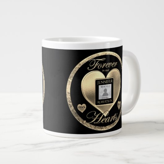 愛するカスタム記憶のキーチェーンで記念撮影 ジャンボコーヒーマグカップ (正面右)