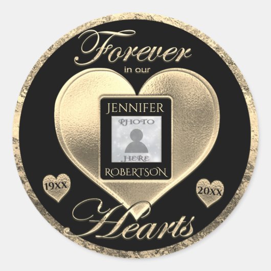 愛するカスタム記憶のキーチェーンで記念撮影 ラウンドシール (正面)