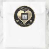 愛するカスタム記憶のキーチェーンで記念撮影 ラウンドシール (バッグ)