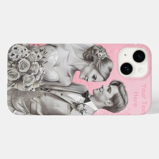 愛するカップルのたった今結婚しましたギフト Case-Mate iPhoneケース (裏面 (横))