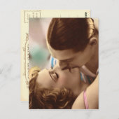 愛するカップルのフランスのはがき ポストカード (正面/裏面)