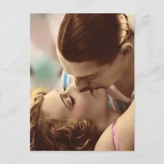 愛するカップルのフランスのはがき ポストカード (正面)