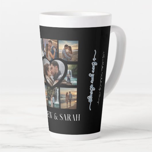 愛するカップルハート9枚 カフェラテマグ (右アングル)